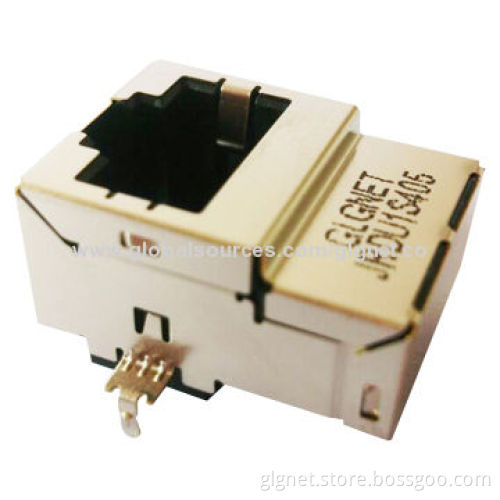 RJ45 1X1 Vertical Through Hole W/O LED, with Transformer